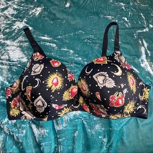 Torrid Sacred Hearts Microfiber PUSH-UP Plunge Bra